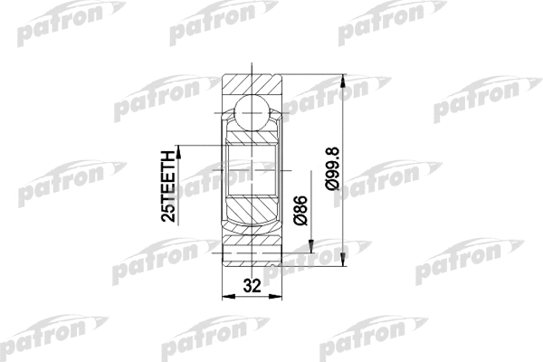 Jeu de joints, arbre de transmission PATRON PCV3002