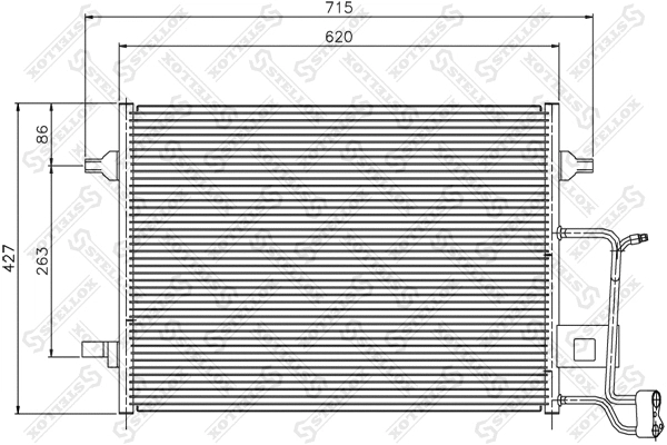 Condenseur, climatisation STELLOX 10-45399-SX