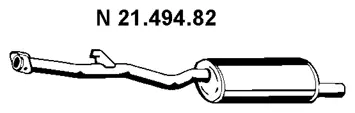 Silencieux arrière EBERSPÄCHER 21.494.82