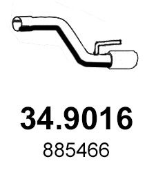 Tuyau d'échappement ASSO 34.9016