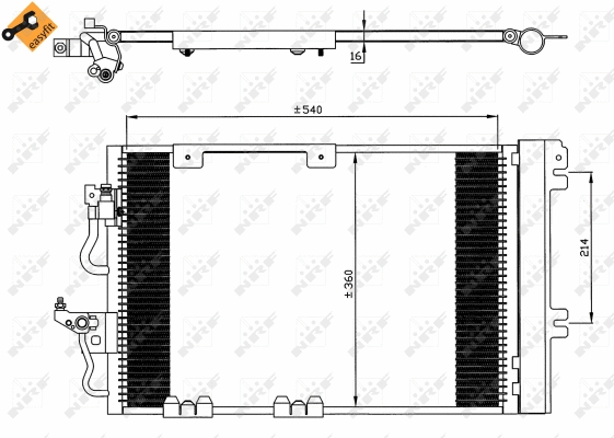 Condenseur, climatisation NRF 35554