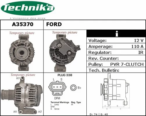 Alternateur Technika A35370