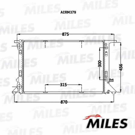 Radiateur, refroidissement du moteur MILES ACRM379