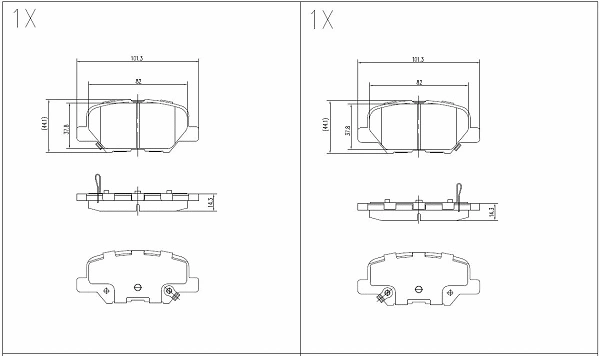 Kit de plaquettes de frein, frein à disque KLAXCAR FRANCE 24663z