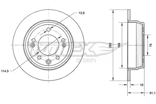 Disque de frein TOMEX Brakes TX 70-51