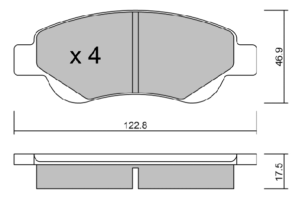 Kit de plaquettes de frein, frein à disque AISIN BPTO-1008