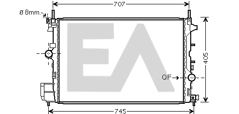 Radiateur, refroidissement du moteur EACLIMA 31R25058