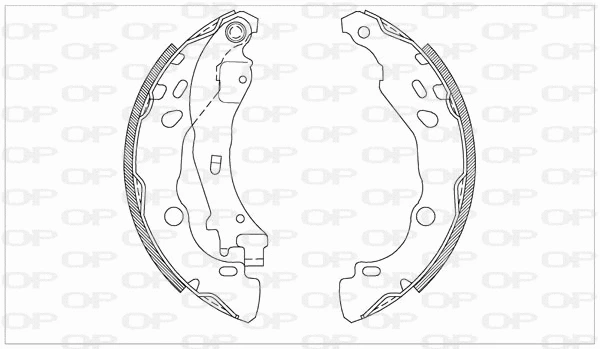Jeu de mâchoires de frein OPEN PARTS BSA2080.00