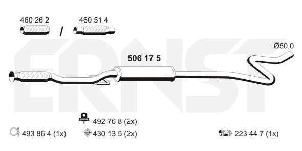 Silencieux central ERNST 506175