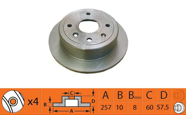 Disque de frein SB BR12108
