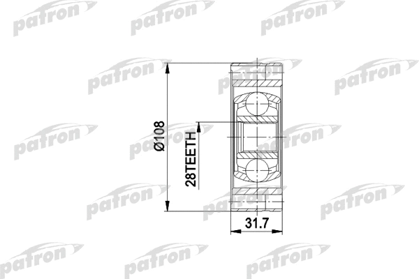 Jeu de joints, arbre de transmission PATRON PCV3024