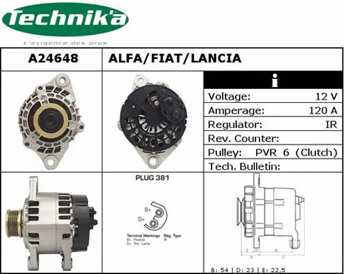 Alternateur Technika A24648