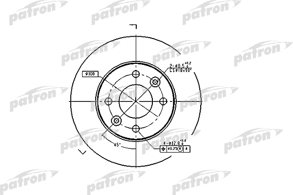 Disque de frein PATRON PBD1015