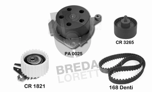 Pompe à eau + kit de courroie crantée BREDA LORETT KPA0096B