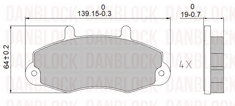 Kit de plaquettes de frein, frein à disque DANBLOCK DB 510150