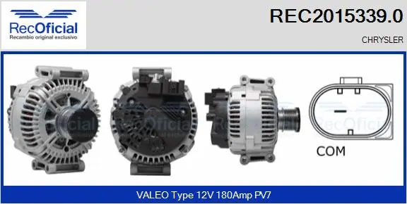 Alternateur RECOFICIAL REC2015339.0