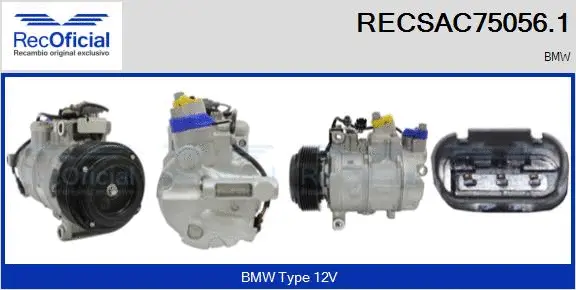 Compresseur, climatisation RECOFICIAL RECSAC75056.1