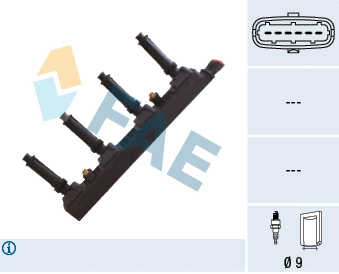 Bobine d'allumage FAE 80465