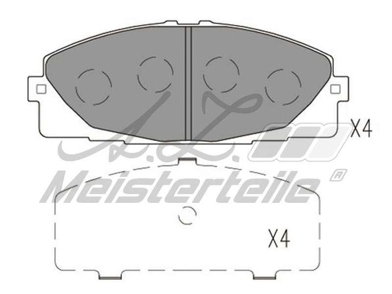 Kit de plaquettes de frein, frein à disque A.Z. Meisterteile AZMT-44-022-2080