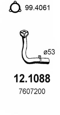 Tuyau d'échappement ASSO 12.1088