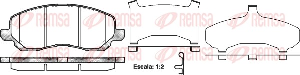 Kit de plaquettes de frein, frein à disque REMSA 0804.31