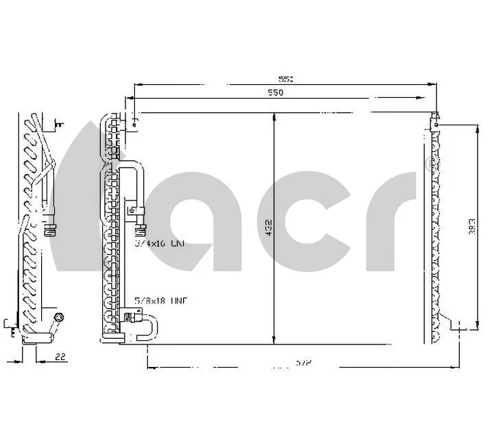 Condenseur, climatisation ACR 300204