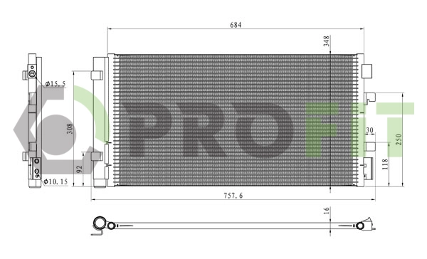 Condenseur, climatisation PROFIT 1770-0378