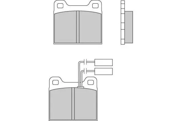 Kit de plaquettes de frein, frein à disque E.T.F. 12-0224