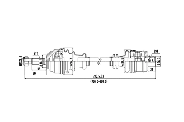 Arbre de transmission DYNAMATRIX DDS250002