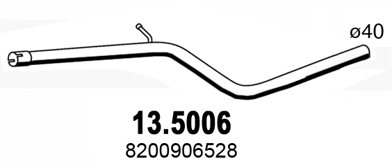 Tuyau d'échappement ASSO 13.5006