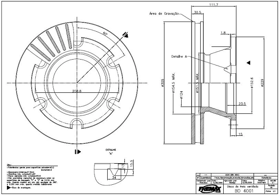 Disque de frein FREMAX BD-4001