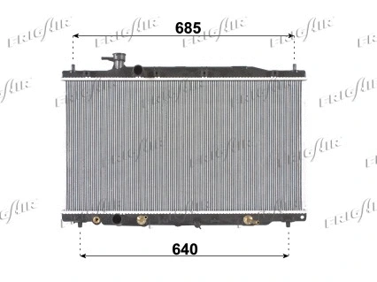 Radiateur, refroidissement du moteur FRIGAIR 0119.3028