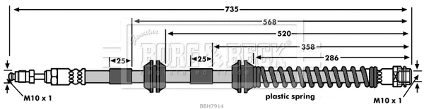 Flexible de frein BORG & BECK BBH7914