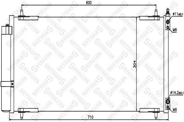 Condenseur, climatisation STELLOX 10-45412-SX