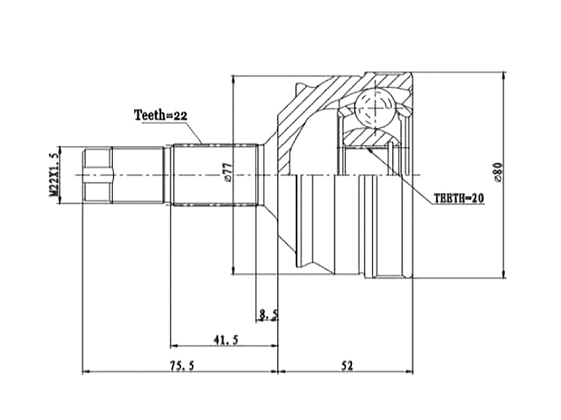 Jeu de joints, arbre de transmission A.Z. Meisterteile AZMT-43-030-1063