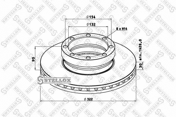 Disque de frein STELLOX 85-00760-SX