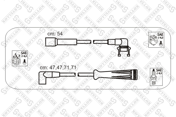 Kit de câbles d'allumage STELLOX 10-38016-SX