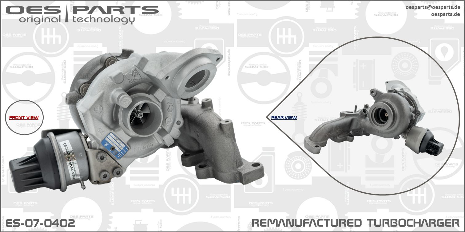 Turbocompresseur, suralimentation OES PARTS ES-07-0402