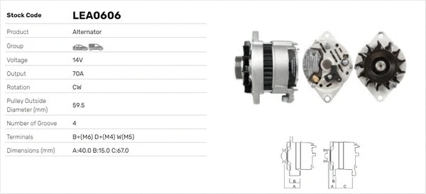 Alternateur LUSA LEA0606