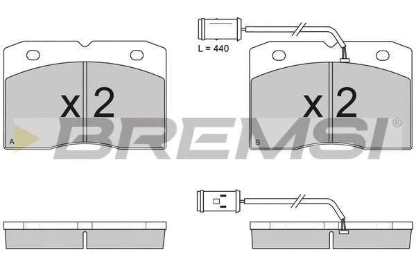 Kit de plaquettes de frein, frein à disque BREMSI BP2768
