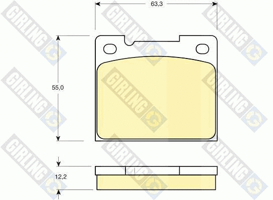 Kit de plaquettes de frein, frein à disque GIRLING 6110661