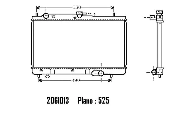 Radiateur, refroidissement du moteur ORDONEZ 2061013