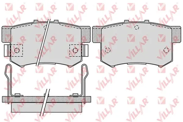 Kit de plaquettes de frein, frein à disque VILLAR 626.1014