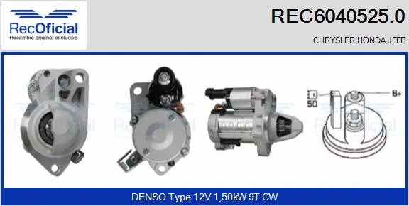 Démarreur RECOFICIAL REC6040525.0