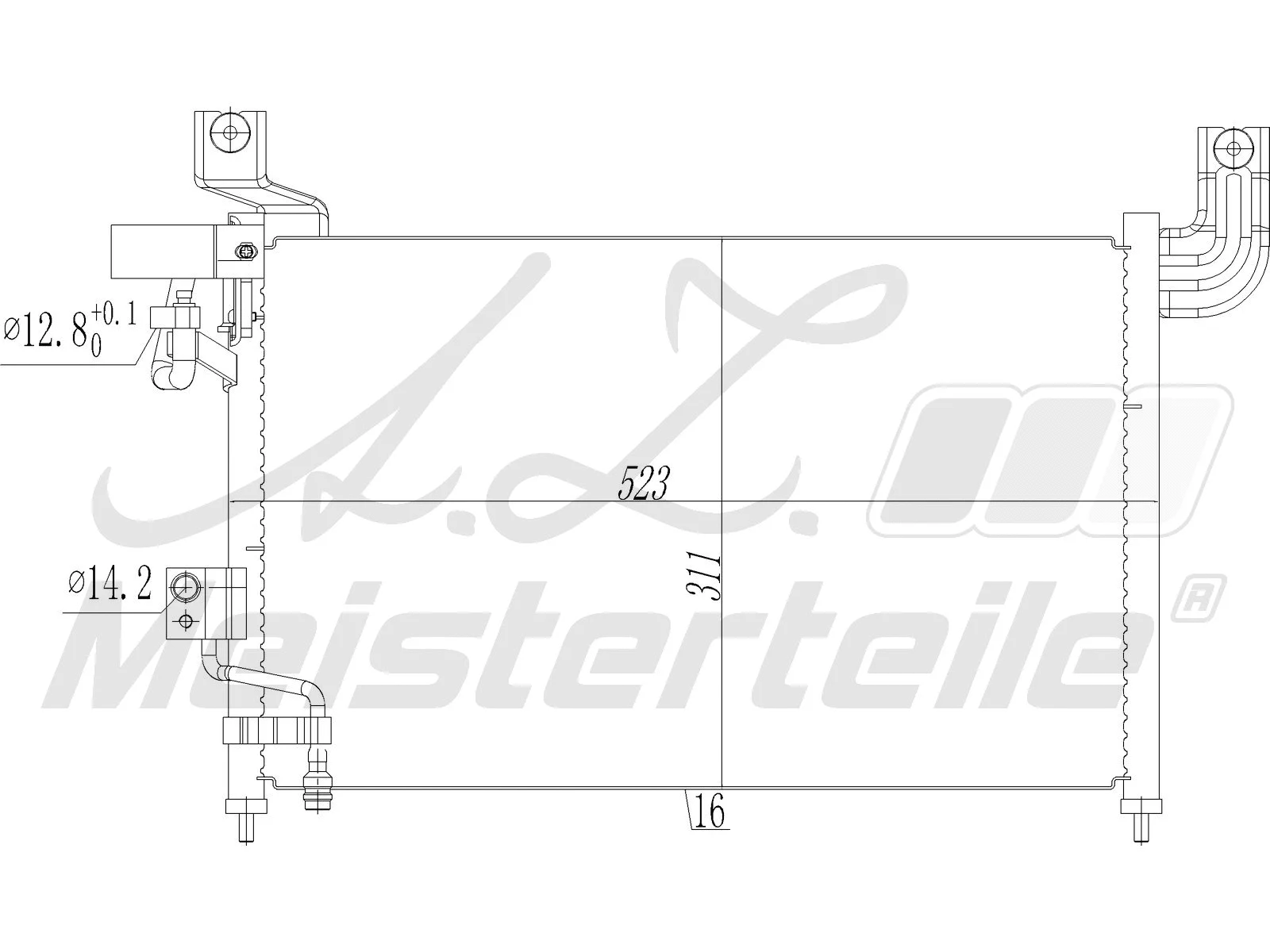 Condenseur, climatisation A.Z. Meisterteile AZMT-45-030-1570