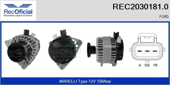 Alternateur RECOFICIAL REC2030181.0