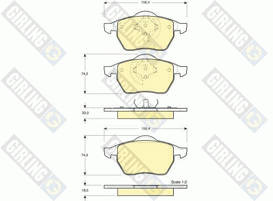 Kit de plaquettes de frein, frein à disque GIRLING 6113762