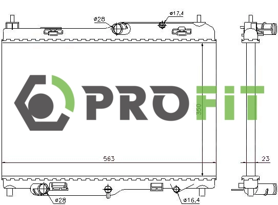 Radiateur, refroidissement du moteur PROFIT 1740-0434