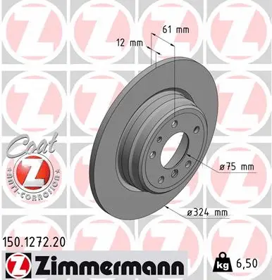 Disque de frein ZIMMERMANN 150.1272.20