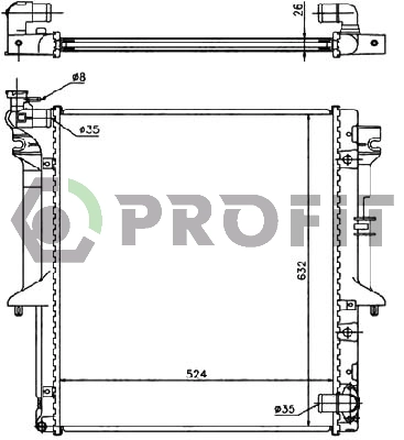 Radiateur, refroidissement du moteur PROFIT PR 4015A2